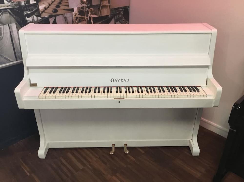 Piano droit GAVEAU blanc mat